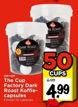 Aanbieding: The Cup Factory Dark Roast Koffie-capsules