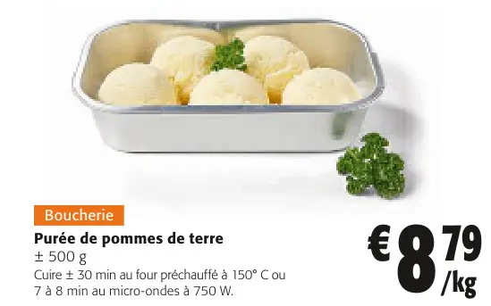 Offre: Purée de pommes de terre