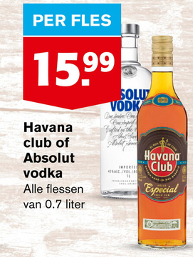 Aanbieding: Havana club of Absolut vodka