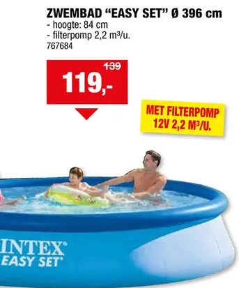 Promotie: ZWEMBAD "EASY SET" Ø 396 cm