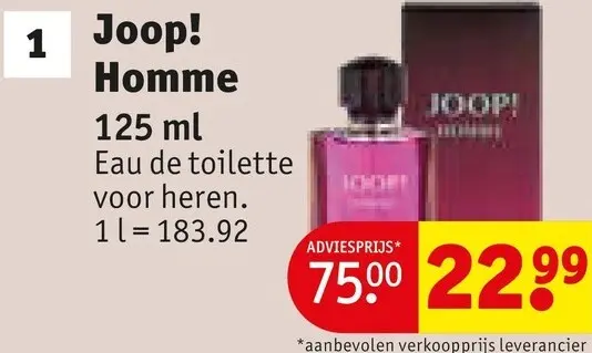 Promotie: Homme Eau de toilette voor heren