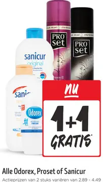 Aanbieding: Odorex, Proset of Sanicur
