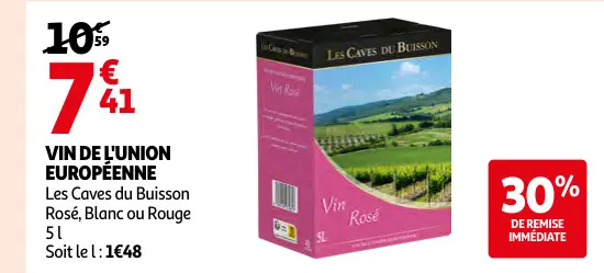 Offre: Vin de l'Union Européenne
