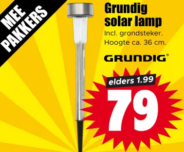 Aanbieding: Grundig solar lamp