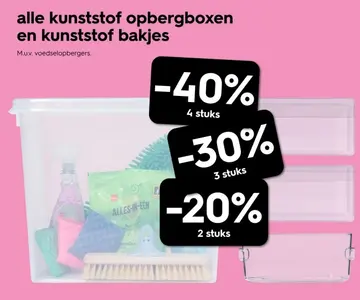 Aanbieding: kunststof opbergboxen en kunststof bakjes