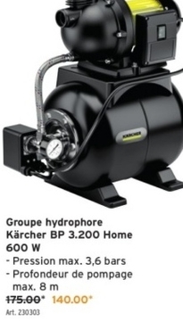 Offre: Groupe hydrophore Kärcher BP 3.200 Home