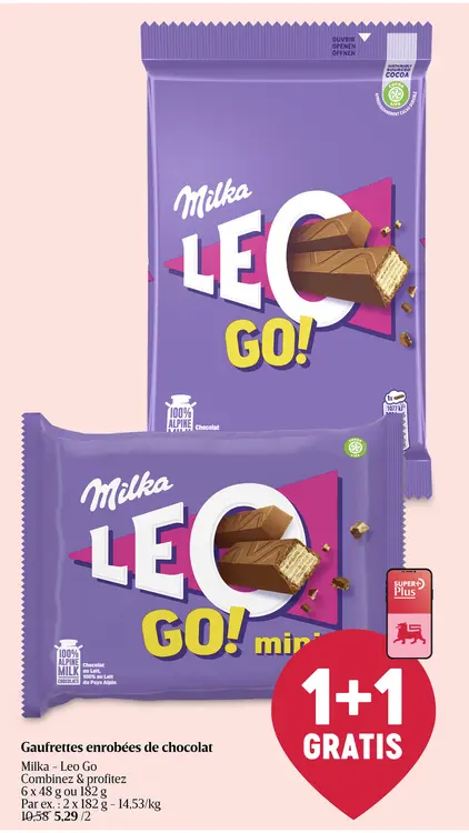 Offre: Gaufrettes enrobées de chocolat