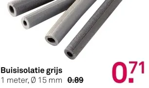 Aanbieding: Buisisolatie grijs
