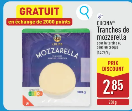 Offre: Tranches de mozzarella