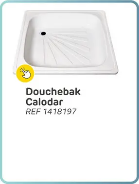 Promotie: Lafiness - douchebak - met 80 x 80 cm - staal - wit