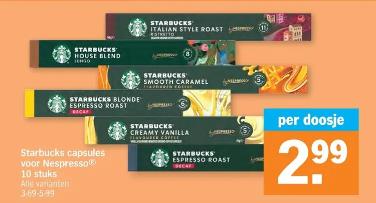 Promotie: Starbucks capsules voor Nespresso®