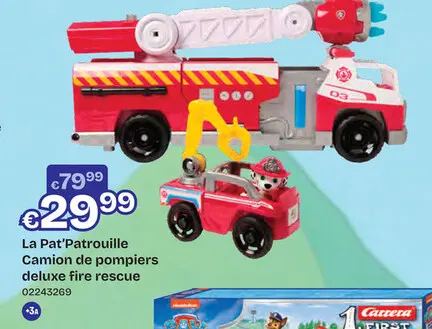 Offre: Pat Patrouille - camion de pompiers deluxe fire rescue