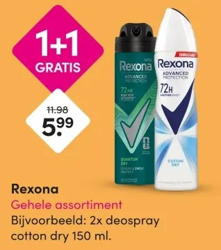 Aanbieding: Rexona Gehele assortiment