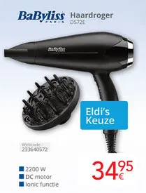 Promotie: Haardroger D572E