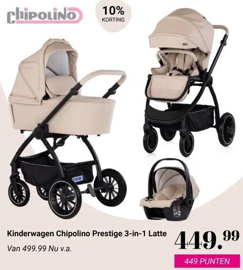 Aanbieding: Kinderwagen Prestige 3-in-1 Latte