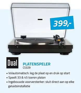 Aanbieding: Platenspeler cs329