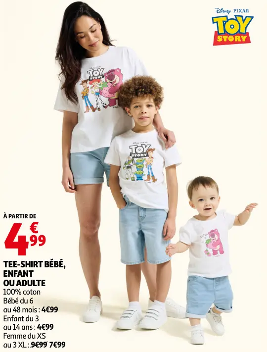 Offre: Tee-shirt bébé, enfant ou adulte