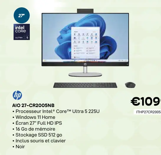 Offre: Hp aio 27-cr2005nb