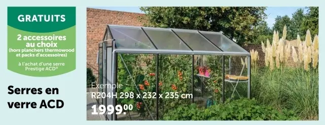 Offre: Serre en verre ACD