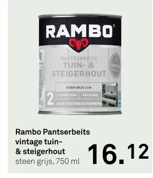 Aanbieding: Rambo Pantserbeits vintage tuin- & steigerhou
