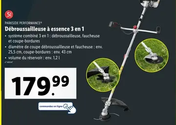 Offre: Débroussailleuse à essence 3 en 1