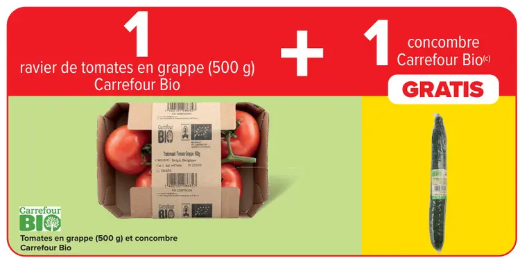 Offre: Tomates en grappe et concombre GRATIS
