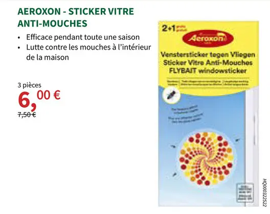 Offre: Sticker vitre anti-mouches