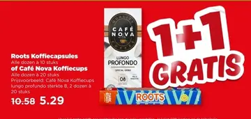 Aanbieding: Roots Koffiecapsules of Café Nova Koffiecups