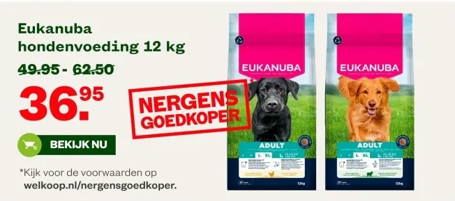 Aanbieding: Eukanuba hondenvoeding