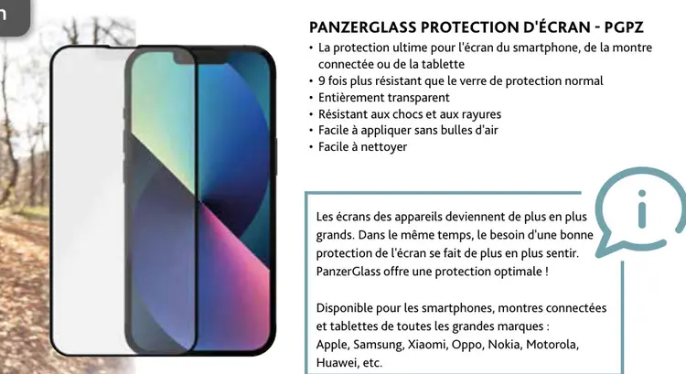 Offre: Panzerglass protection d'écran - pgpz