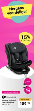 Aanbieding: Autostoel Kinderkraft I-360 I-Size Black