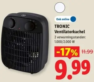 Aanbieding: TRONIC Ventilatorkachel