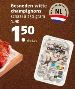 Aanbieding: Gesneden witte champignons