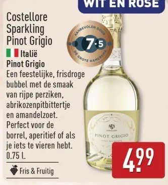 Aanbieding: Costellore Sparkling Pinot Grigio