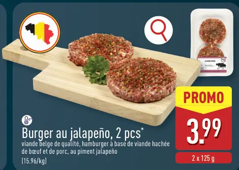 Offre: Burger au jalapeño