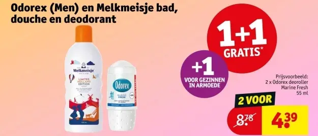 Promotie: Odorex (Men) en Melkmeisje bad, douche en deodorant