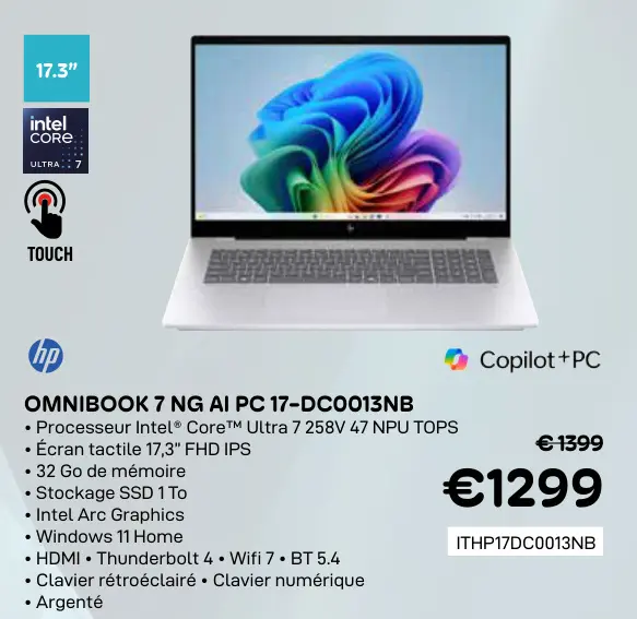 Offre: Omnibook 7 ng ai pc 17-dc0013nb