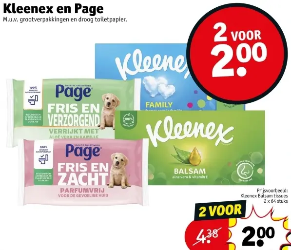 Aanbieding: Kleenex en Page