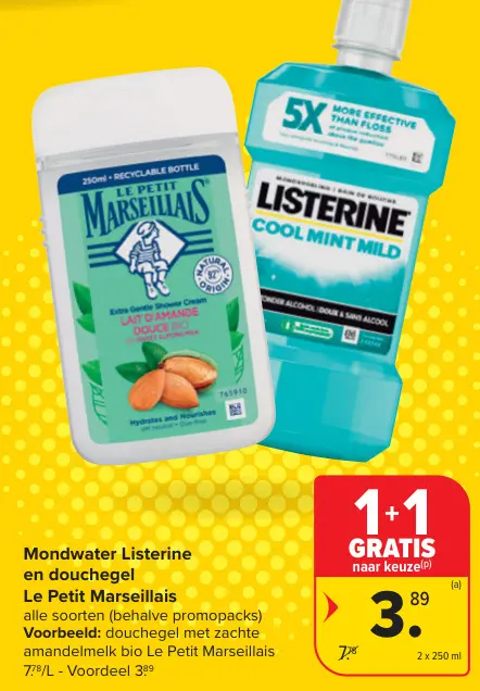 Promotie: Mondwater Listerine en douchegel