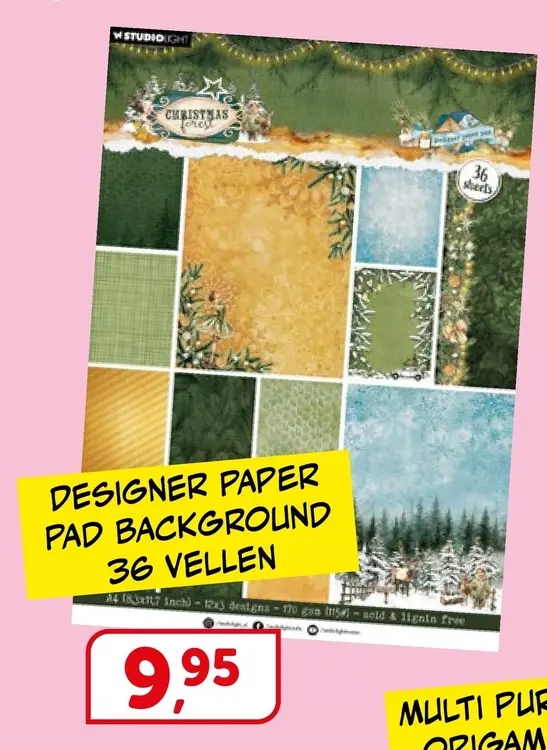 Aanbieding: Designer paper pad background