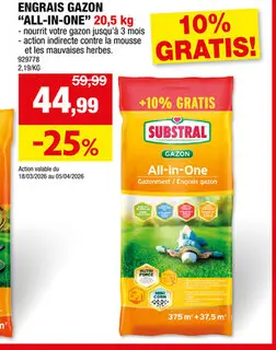 Offre: Engrais gazon "all-in-one"