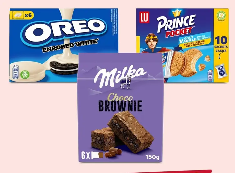 Promotie: Oreo Enrobed White, Prince Pocket Vanille & M