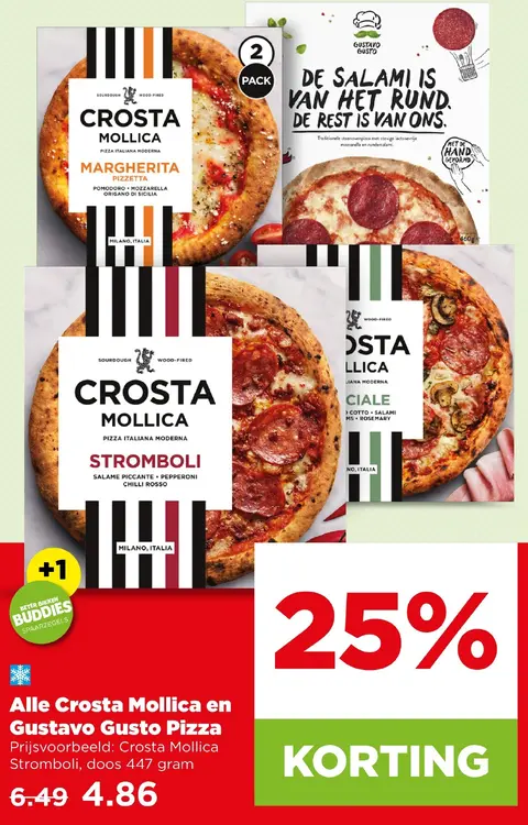 Aanbieding: Crosta Mollica & Gustavo Gusto Pizza