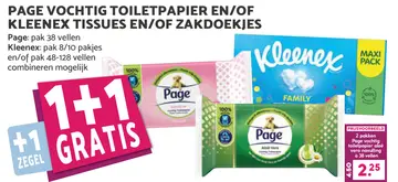 Aanbieding: Page vochtig toiletpapier en/of Kleenex tissues en/of zakdoekjes