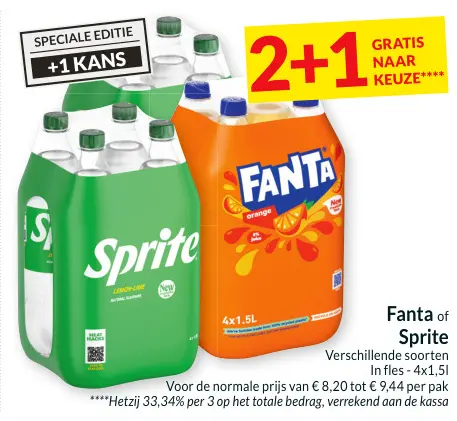 Aanbieding: Fanta of Sprite