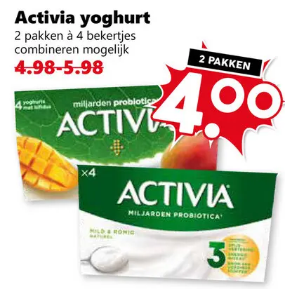 Aanbieding: Activia yoghurt