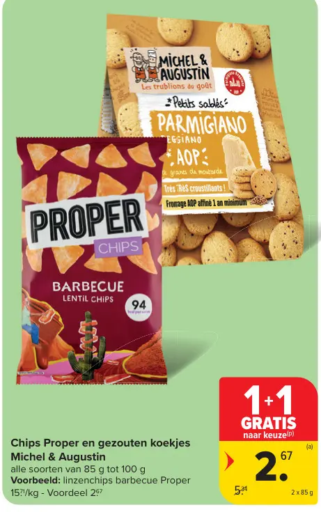 Promotie: Chips Proper en gezouten koekjes