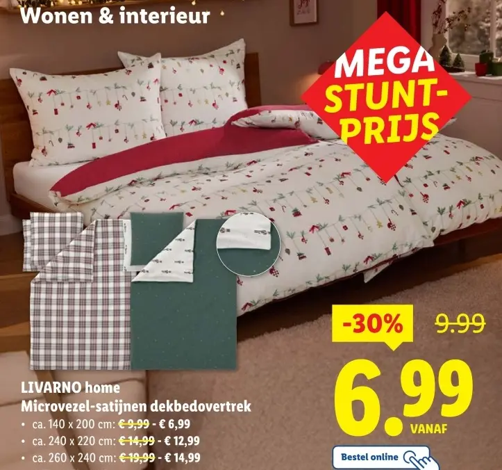 Aanbieding: Microvezel-satijnen dekbedovertrek