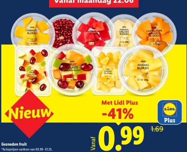 Aanbieding: Gesneden fruit
