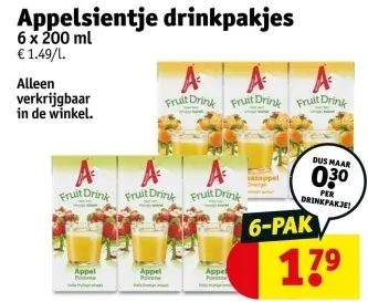 Promotie: Drinkpakjes